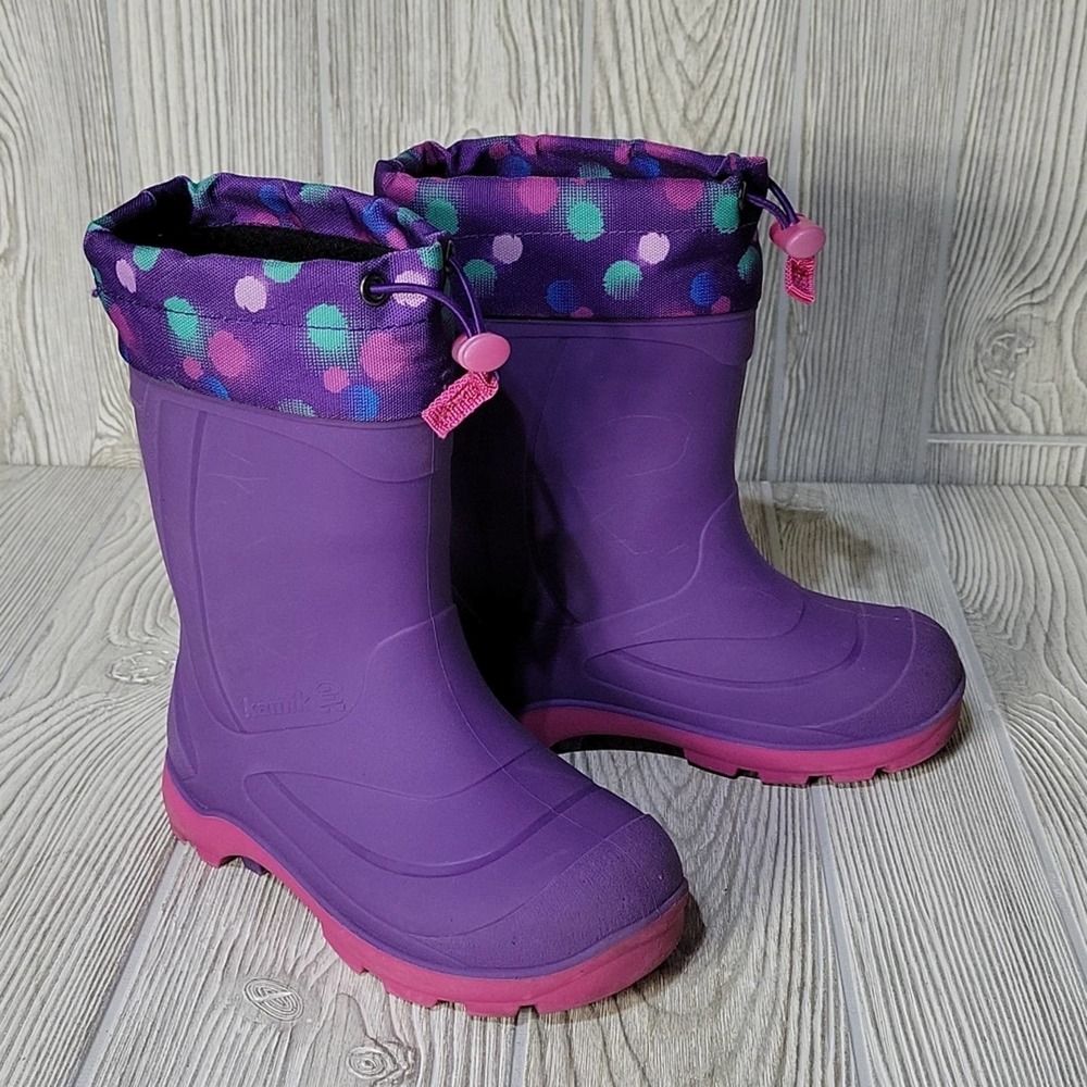 Kamik Snobuster Insulated Kids Rain Boots Size 12